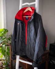 Vintage 90s Columbia Sportswear Bugaboo Jacket Men’s L Black Red Ski Coat Y2K