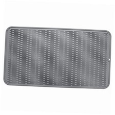 Silicone Dish Drying Mat for Multiple Usage,Easy clean,Eco 32"L x 18"W Gray