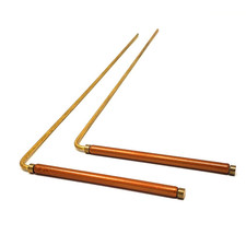 Solid Copper and Brass Dowsing Rods with Smooth Movement for Tracing Spiritual E
