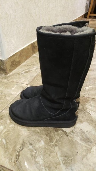 Women UGG Boots Black Suede 38 #O0U9