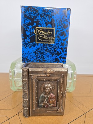 Studio Collection By Veronese Design Christ Pantocrator Book Shaped Trinket Box