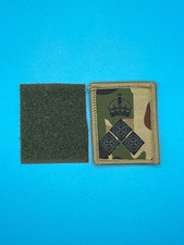 UBACS Rank Patch - King Charles Crown - Black on MTP - Brigadier Brig Hook and L