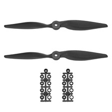 2 Pezzi Elica 10x5 Pollici 2 Lame a Elica Puntelli con Rondella, Nero