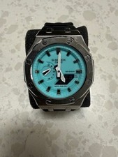 Casio G-Shock Tiffany Blue Stainless Steel Watch - Tiffany blue face