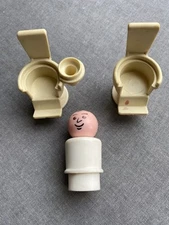 Vintage Fisher-Price Little People Doctor Dentist Chairs Lot Of 3 s13