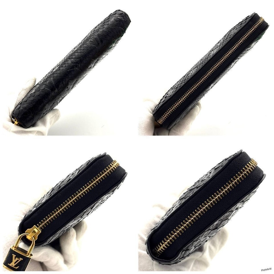 Louis Vuitton Zippy Wallet Black Long Leather Wallet | eBay