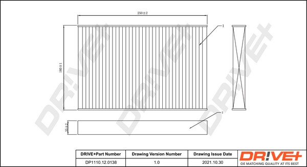 Dr!ve+ DP1110.12.0138 Filter, Innenraumluft FüR MERCEDES-BENZ,NISSAN,RENAULT-image