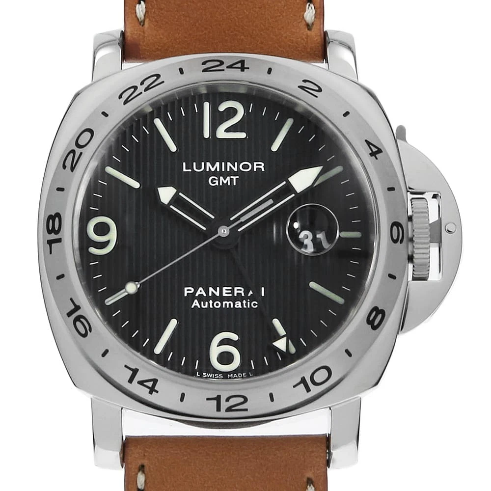 Panerai — PANERAI Luminor GMT Flinke PAM00029 B number second hand mens