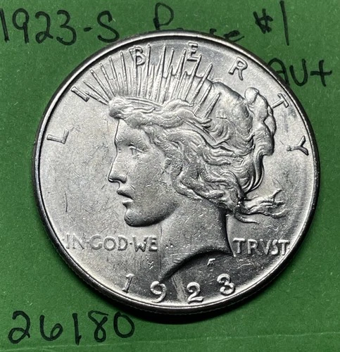 1923 S Peace Silver Dollar $1 CH AU About Uncirculated 90% Silver
