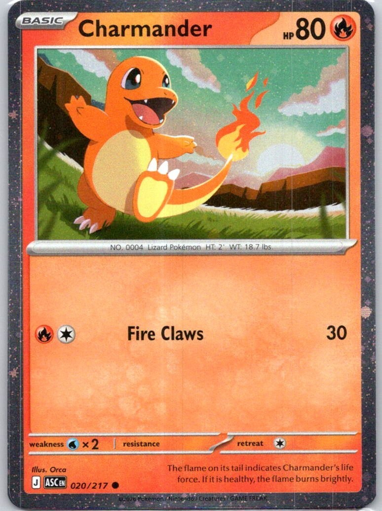Pokemon TCG - Ascended Heroes - (ASC EN) - Charmander - 020/217 - Cosmos Holo
