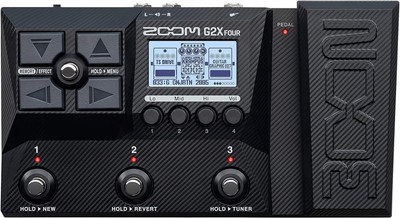 Zoom G2X Four Guitar Multi-Effects Processor with Expression Pedal,...
