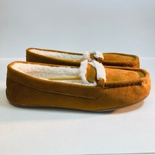 London Fog Slipper 7M Lisa Cognac Brown Moccasin New with Flaw see pictures