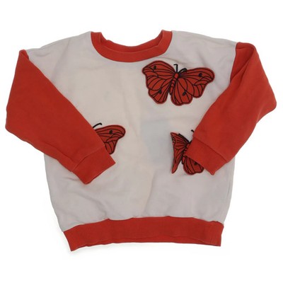 Mini Rodini, Sweatshirt, Größe: 92/98, Rot/Weiß, Baumwolle, Sonstiges #xiZ