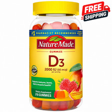 Nature Made Vitamin D3 2000 IU Gummies, 210 Count Made In USA