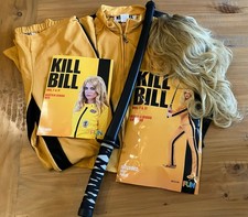 Costume cosplay Kill Bill Ulma Thurman Beatrix Kiddo con parrucca e spada Medium M