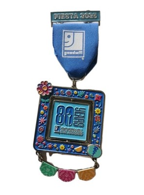 Goodwill 80 Year Anniversary San Antonio Fiesta Medal 2025 New Spinner Pinback 