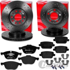 brembo GELOCHTE SPORT-BREMSSCHEIBEN + BELÄGE für VORNE + HINTEN FORD KUGA 1 MK1