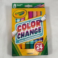 Crayola Color Change Dual-Ended Markers 8 Per Box New