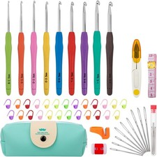 Crochet Hooks 9 Sizes Crochet Hook Set, 49 Pack Yarn Crochet Kit for Beginners,