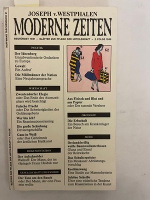 Moderne Zeiten II. Blätter zur Pflege der Urteilskraft. 2. Folge
