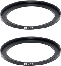  2 Pcs 49-52MM Step-Up Ring Adapter, 49Mm to 52Mm Step up Filter Ring, 49Mm Mal