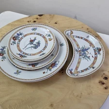  Bernardaud Pak Hoi Plates & Cresent Plate  Set of 6