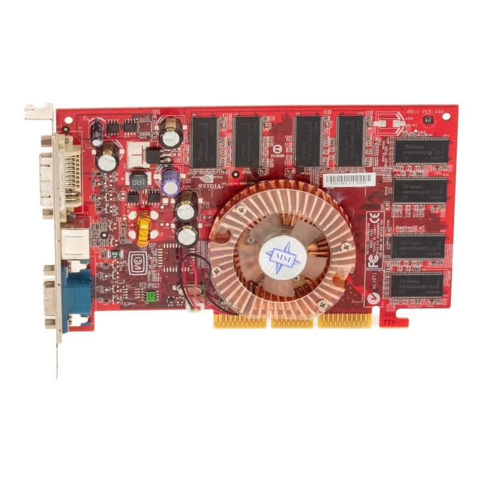 Graphic Card MSI Nvidia Geforce Fx 5500 256MB FX5500-TD256 AGP - Image 3 of 3