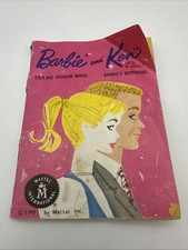VINTAGE MATTEL BARBIE AND KEN DOLL PINK MINI FASHION BOOKLET BOOK CATALOG, 1962