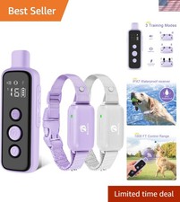 Waterproof Dog Training Collar for 2 Dogs, Rechargeable & Safe Modes
