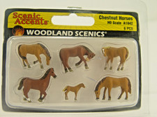 Pferde - 6 Stck.  Woodland HO Figuren 1:87 - A1842   #E