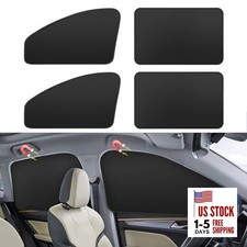 Window Sun Shade Car Curtains - Side Thiken Sun Shades Magnetic T-4pcs Black