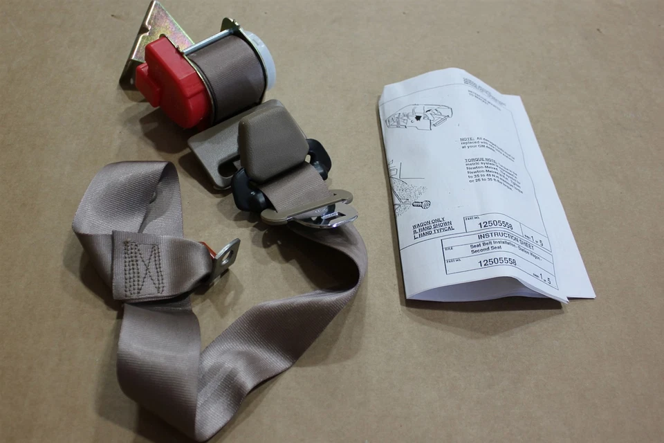 Retractor de cinturón de seguridad trasero derecho Chevrolet Caprice 93 12520202 beige fabricante de equipos originales de fábrica Foto 2 de 4