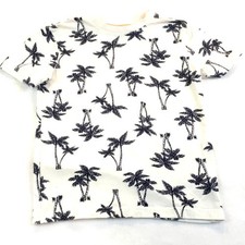 Tommy Bahama Child Kid Youth T-Shirt White/Navy Palms 5/6