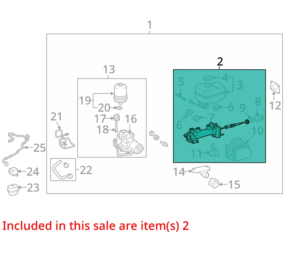 Lexus GX460 2013 cilindro maestro de freno fabricante de equipos originales 123 k millas - LKQ422925168 Foto 4 de 4