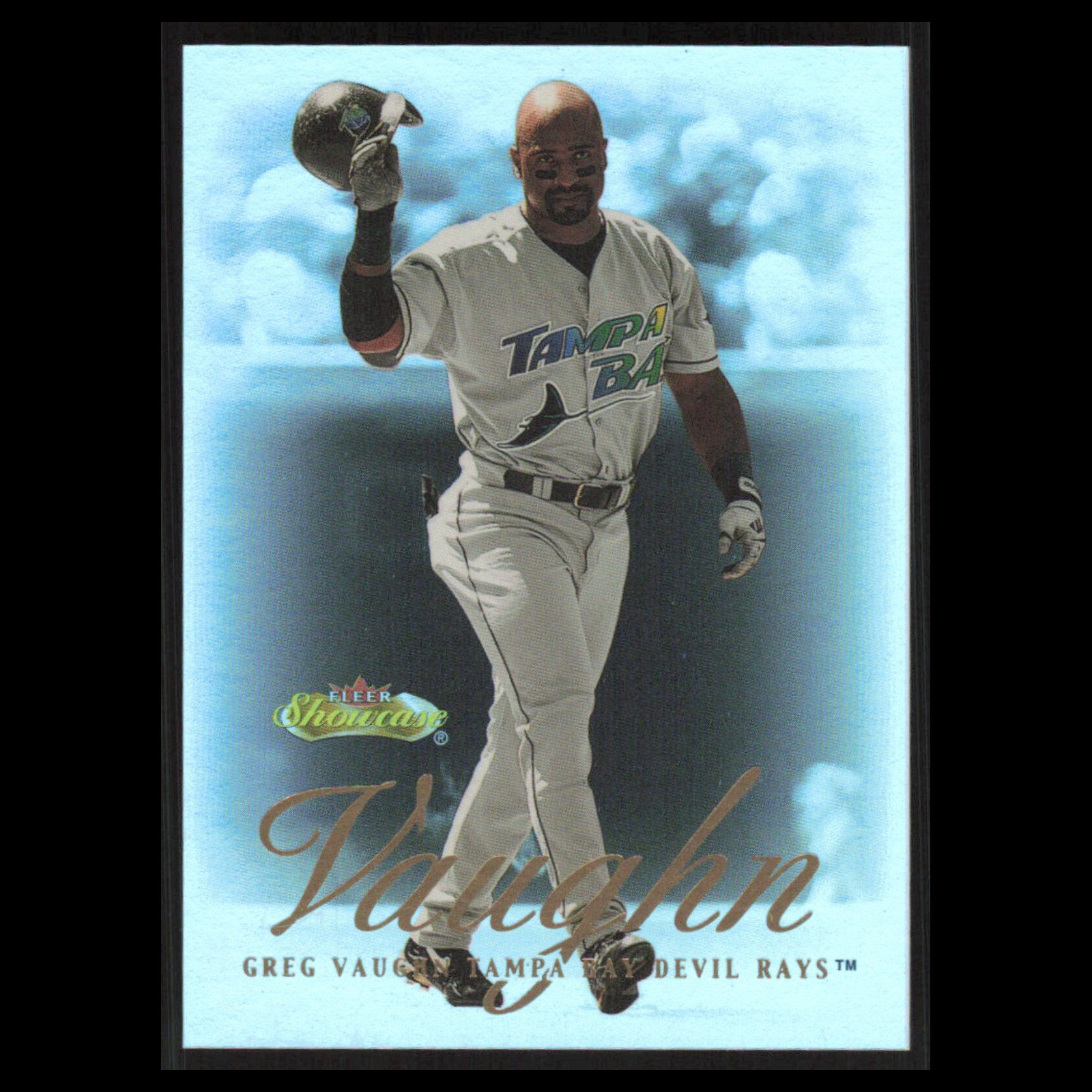 Greg Vaughn #28 2000 Fleer Showcase Tampa Bay Devil Rays Baseball Card MLB NM