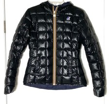 Giacca K-WAY nera blu reversibile giglio termico più doppio imbottito M 7 impermeabile