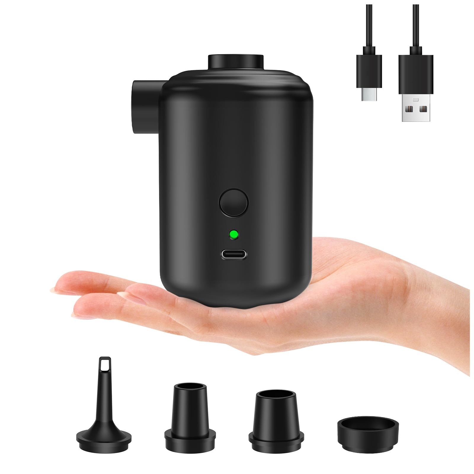 AUOKAI Electric Air Pump for Inflatables 3600mAh Rechargeable Portable Mini Air