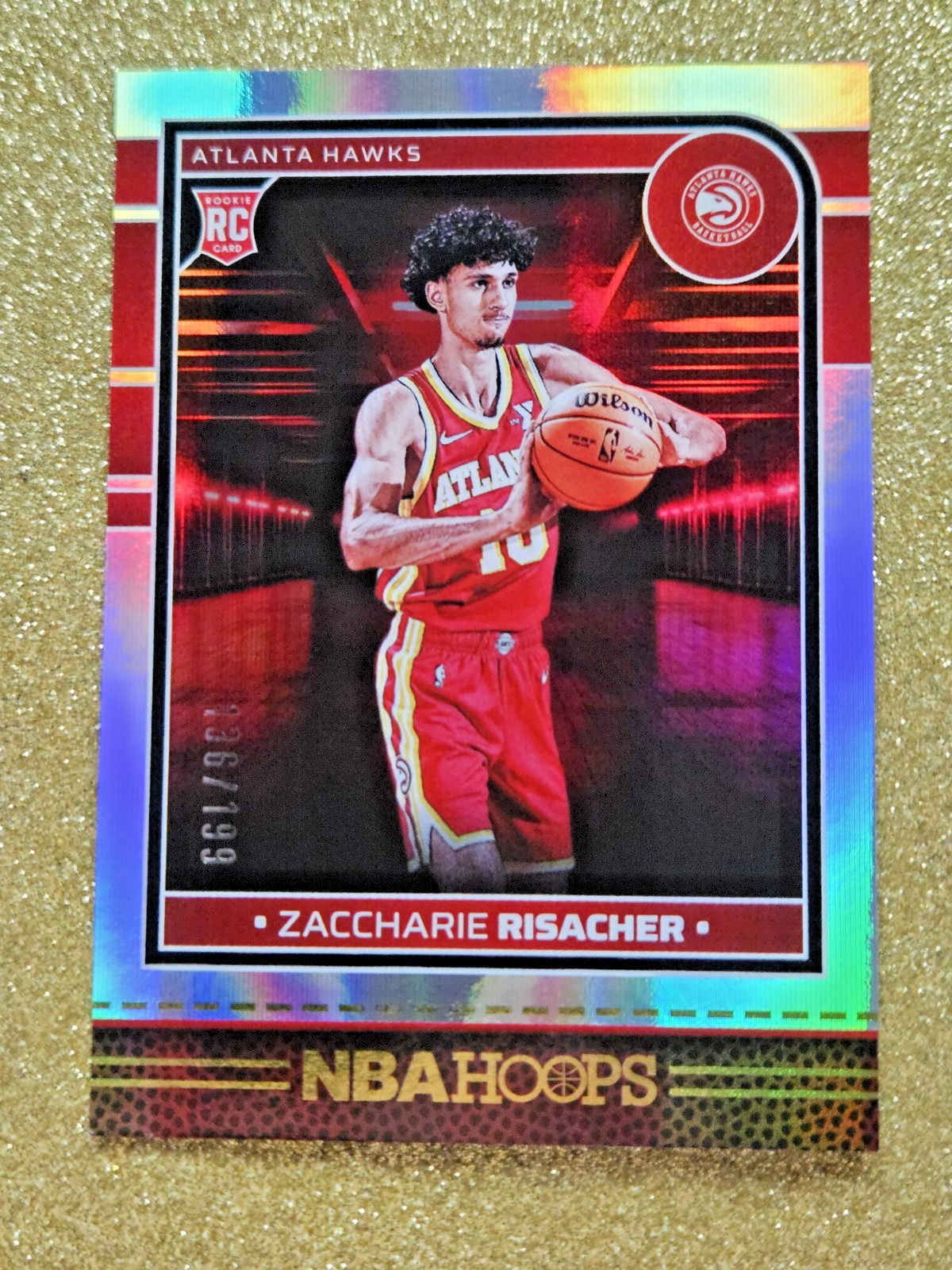 2024-25 Panini NBA Hoops #231 Zaccharie Risacher RC Foil Prizm /199 MINT 💥💥