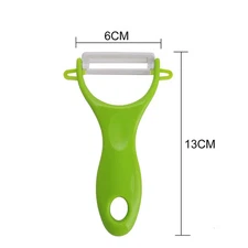 Ceramic peeler, 4-color vegetable and fruit peeler-green