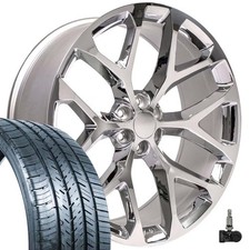 Oe Wheels Cv98b 26x10 Chrome Rims 29530r26 As Tires Tpms Set 6x139.7 24et