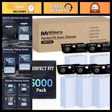 5000 Pack Card Sleeves - Perfect Fit Inner Sleeves for Double-Sleeving, TCG Ga