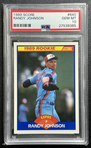 RANDY JOHNSON PSA 10 1989 SCORE #645 RATED ROOKIE PROSPECT RC EXPOS 9385