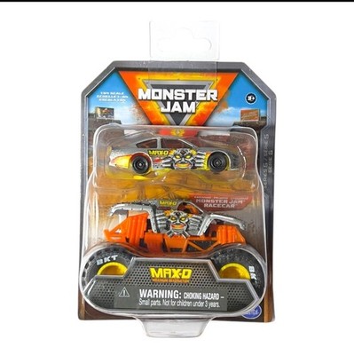 Monster Jam Max - D Monstertruck mit exklusivem Rennwagen 1:64 Spin Master