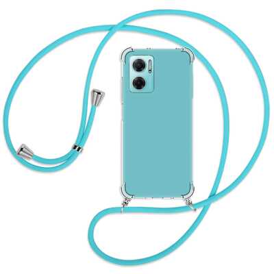 Handykette für Xiaomi Redmi 10 5G / Redmi Note 11E türkis Hülle mit Band Kordel