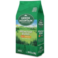 Green Mountain Coffee Roasters, Breakfast Blend Decaf, Ground Coffee, 