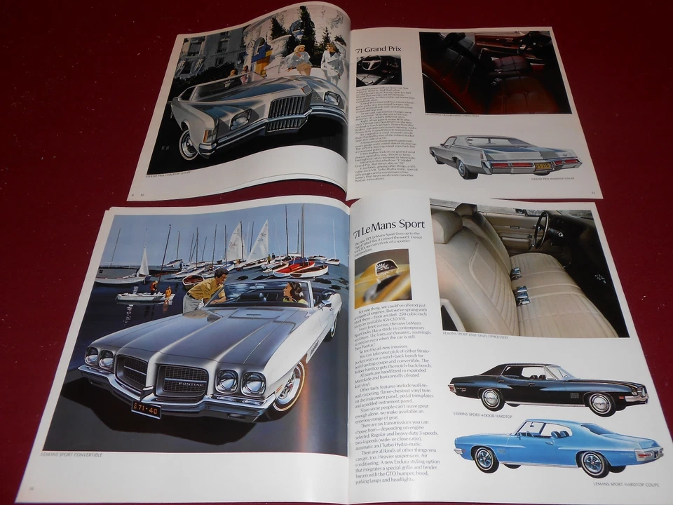 Pontiac Folleto GTO FIREBIRD 1971 GRAN PREMIO LEMANS CATALINA 24 p. '71 Catálogo Foto 3 de 4