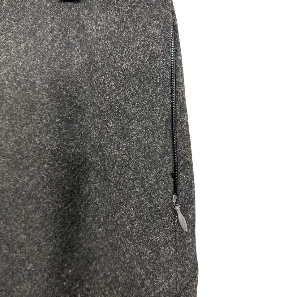 Chaiken Mujer Talla 6 Gris Lana? Falda Línea A Cremallera Lateral Minimalista Oficina Carrera Foto 4 de 4