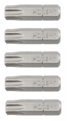 Högert Torx Bits 5x TX 25 mm Bit T8 - T40 Set für Akku & Netz Bohrschrauber