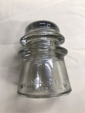 Vintage Whitall Tatum Clear Glass Insulator No 2 (41) Made in USA