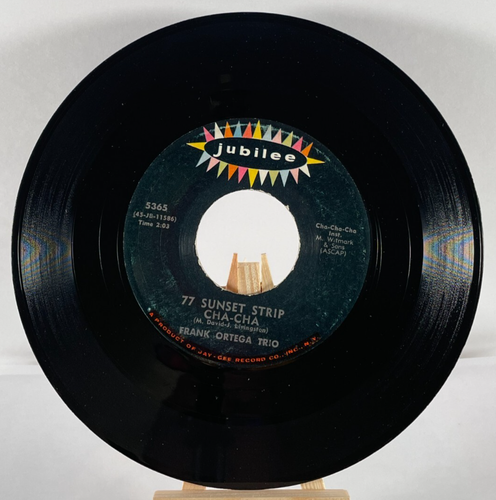 FRANK ORTEGA TRIO 45 RPM 77 SUNSET STRIP / 77 SUNSET STRIP CHA-CHA—VG+ - Picture 5 of 5